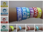 Custom logo Printed Snap Bracelet/PVC Snap Bracelet