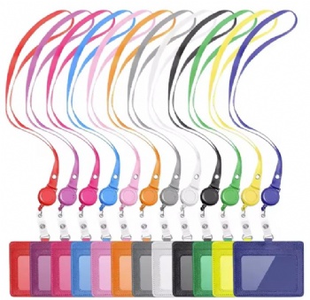 Retractable Badge Reel Lanyard With Card Holder